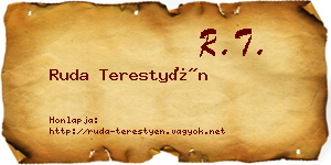 Ruda Terestyén névjegykártya